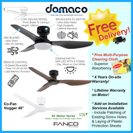 Fanco Co-Fan Hugger Low Ceiling Fan 48" with Optional Light Kit