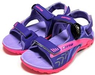 LOTTO 排水磁扣涼鞋 三段式調整鬆緊 可拆式後帶 大童段 紫LT9AKS0507