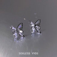 So Smart yyds Hollow Butterfly Earrings Female Niche Design High-End Fashion Light Luxury Style Swee