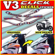 ⊕ ❡ ♙ HONDA CLICK V3 STICKER DECALS /CLICK 125 V3 DECALS / CLICK V3 DECALS / CLICK V3 STICKER / CLI