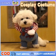 Pet Clothes Dog Cosplay Costume Chucky Puppy Jacket Halloween Party Costume Pet Standing Outfit-66