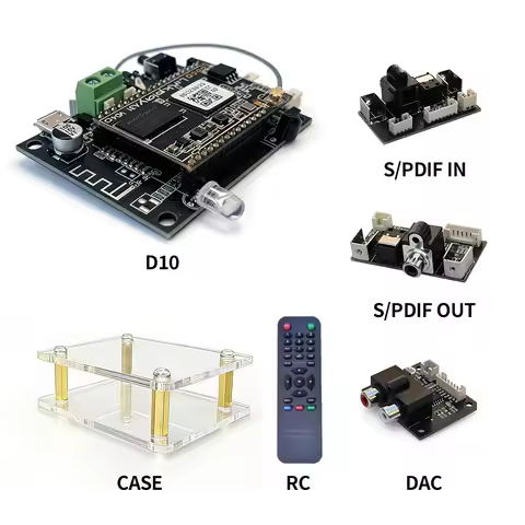 EMiUZEK D10 Expansion Board ESS9023 DAC I2S Out Optical Coaxial I/O Board Premium Audio Processing E
