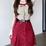 Summer 2026 Dopamine Red Skirt Suit - Stylish Outfit