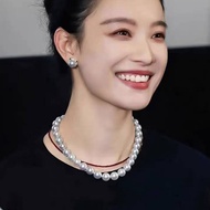 Ni Pearl Necklace Women Light Luxury High-End Niche Design Necklace Fashionable Accessories 1111