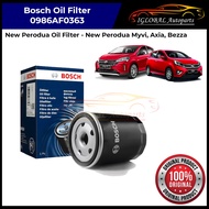 Bosch Oil Filter 0986AF0363 for New Perodua Myvi MG3 D20N, Axia 1st and 2nd gen, Aruz, Bezza, Ativa,