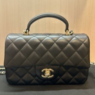 低原價🖤附單據🤍Chanel Mini Classic Handbag with Top Handle Coco 經典迷你手把口蓋包 香奈兒 Black