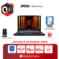 MSI NOTEBOOK KATANA 15 HX B14WGK-418TH | 15.6"(QHD)| IPS | Intel Core i7-14650HX | NVIDIA GeForce RT
