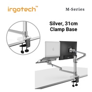 IRGOTECH Monitor Laptop Desk Stand Mount Dual Aluminum Arm for 17-32" Monitor and 12-17" Notebook Computer Stand Laptop Arm Adjustable Monitor Stand Laptop Stand Aluminium Bracket Monitor Laptop Holder Table ClampM-Series