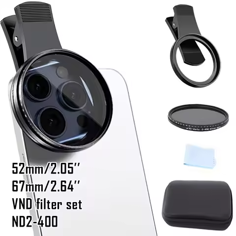 52mm/67mm ND Filter Kit for Phone Camera – Adjustable Neutral Density ND Filter Perfect for Mobile P