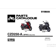 YAMAHA X-MAX 250 XMAX 250 XMAX250 XMAX 250 (2024) PART CATALOGUE (PHOTOSTAT)