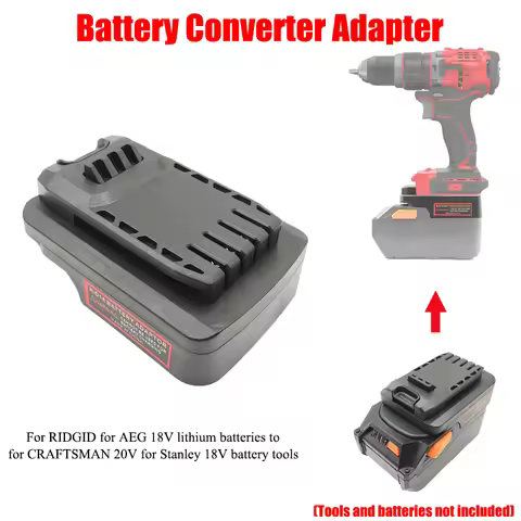 Battery Adapter for RIDGID for AEG 18V Lithium Batteries Converting To for CRAFTSMAN/Stanley 18/20V 