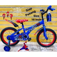 BASIKAL BUDAK / Basikal 16inch /SPIDERMAN / BICYCLE KIDS / Basikal Budak Budak / 16 inch basikal budak