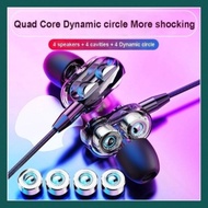 Earphone Gaming Earphones Bass 4D Sound Double speaker Earfon Earbud Earfone Gaming Earphone with mi