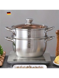Sus304不銹鋼蒸鍋、湯鍋、粥鍋、牛奶壺、小煮鍋,適用於瓦斯爐和電磁爐