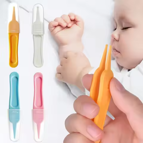 1/2/3pcs/lot Safety Obtuse Clean Tweezer for Baby Cleaning Earwax Booger Navel Dirt Tweezer Infant B