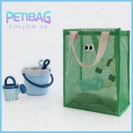 PETIBAG Eye Printing Summer Beach Bag Mesh Fabric Dacron Tote Bag Large Capacity Casual Handbag