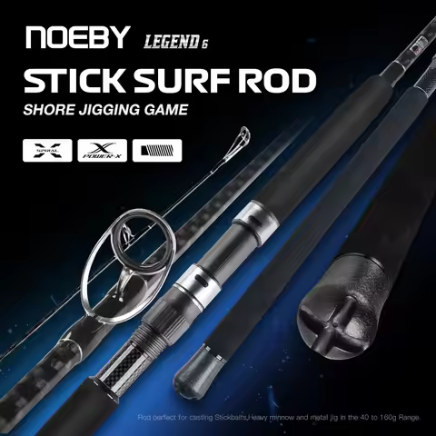 NOEBY 2.6m 2.75m 3.05m Stickbait Surf Spinning Rod 2 Section H XH Power Lure 40-160g Shore Jigging f