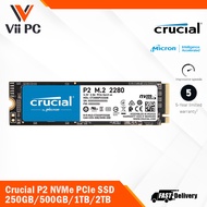 Crucial P2 NVMe PCIe 3.0 x4 M.2 Internal SSD ( 250GB / 500GB / 1TB/ 2TB ) - Internal NVMe M.2 SSD Storage