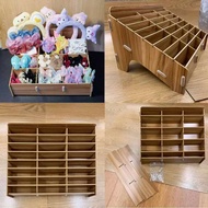 24-Grid Wooden Hair Accessories Organizer Box DIY Multi-Grid Storage Solution