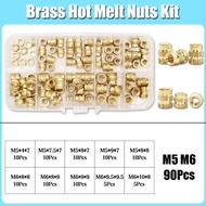 M2 M3 M4 M5 M6 M8 Brass Heat Insert Nut Assortment Set Hot Melt Knurled Threaded Insert Embedment Co