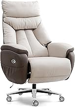 Luxury Boss Chair - Executive Chairs,High-end Managerial Seat with Electric Foldable Footrest,Comfortable Ergonomic Office Chair,Adjustable Lifting Swivel Computer Chair/1670 (Color : Beige, Size :