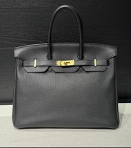 99新 Hermes  Birkin35 黑金 BK35 C刻