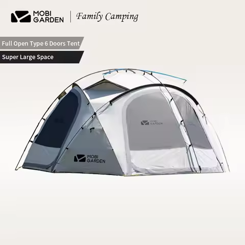 MOBI GARDEN Royal Castle 10㎡ Tent 5 Person Family Waterproof 5000mm Tent 150D Oxford Cloth 6 Door Ca