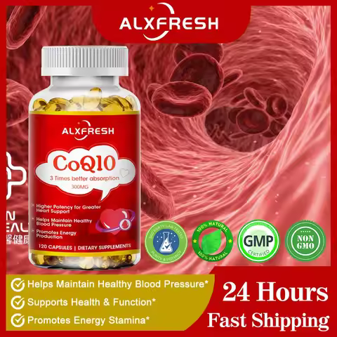 Alxfresh CoQ10 300mg- 3x Absorption | 120/60 serving | Coenzyme Q-10 | Non-GMO, Gluten Free Vegan | 