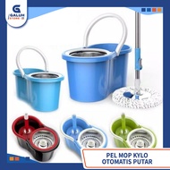 HA Stainless Steel Spin Mop 360 Rotating Stainless Steel Automatic Spin Mop Spin Mop Lantai Spin Mop