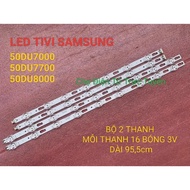 NEW SAMSUNG 50DU7000 50DU7700 50DU8000 LED TI VI SET OF 2 BARS EACH BAR 16 BULBS 3V LENGTH 3.5cm