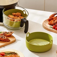 MOMO LIFE Silicone Air Fryers Oven Baking Tray Pizza Fried Chicken Airfryer Easy To Clean Basket Reusable Airfryer Pan Liner Accessories