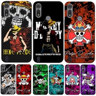 For Motorola Moto E6S E6i Case Phone Cover Protective Soft Silicone Black Tpu Case luffy pirates mon