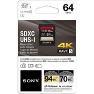 [CYF 記憶卡專賣區] 全新 SONY 64GB SDXC 94MB/s  A6300 A7R II A7 4K