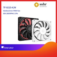 ID-COOLING TF-9215-K/W 9cm Cooling Fan Slim Design, High Performance Silent. PWM Temperature Control