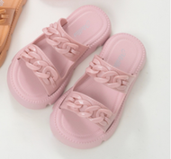 Sandal Selop Anak Cewek Rantai Bahan Karet Empuk Wedges Kekinian Viral Premium Import Terbaru 2024
