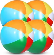 Sosation 4 Pcs Giant Inflatable Beach Ball 30inch Large Inflatable Baseball Soccer Basketball Footba