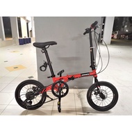 Multi-Speed and Foldable Bicycle (PN030) [16 inch Wheel Size] [Red Color]