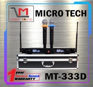 ไมค์ลอยถือ ยี่ห้อ MICRO TECH รุ่น MT-333D มีแล๊คใส่ คลื่นความถี่ใหม่ ของแท้แน่นอน ราคา 2900 บาท