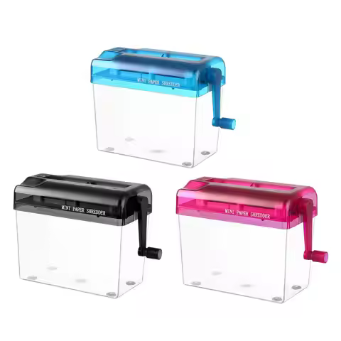 Paper Shredder Documents Paper Cutting Tool A4 Paper Mini Hand Crank Shredder Portable for Receipts 