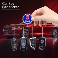 5X Car Accessories Aluminum 14mm SAAB Badge Car key remote control decoration Sticker 9-3 9-5 93 95 900 9000 Sweden decoration