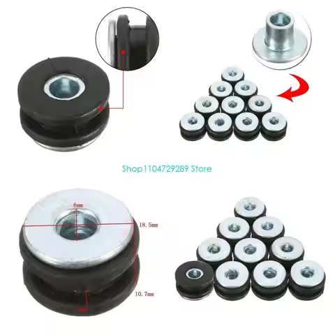 D8KE 10 PCS Motorcycle Rubber Grommets Bolt For for Yamaha for for Kawas