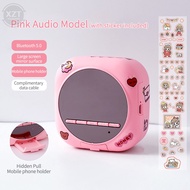 Creative Portable Subwoofer Cute Clocks Bluetooth Speaker Wireless Stereo Students Mini USB Clock Alarm Clock Desktop Decoration