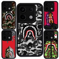 Case for Xiaomi Redmi 15C 13X Note 13 13T 13C Neo poco X6 M6 Pro Plus 5G Black Silicone M-4 Bape Sha