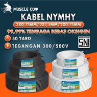 (45 Meters) Original Copper Cable /Electric Cable 3x0.75 mm2 2x0.75 mm2 & 2x1.5mm2 White & Black/