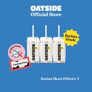 OATSIDE Barista Blend Original Oat Milk 200ml x 3 - Dairy Free, Creamy, Zero Added Sugar