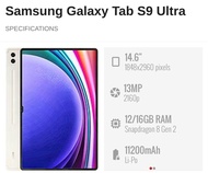 Samsung Galaxy Tab S9 Ultra Tablet (12GB+512GB) - Original 1Year Warranty by Samsung Malaysia