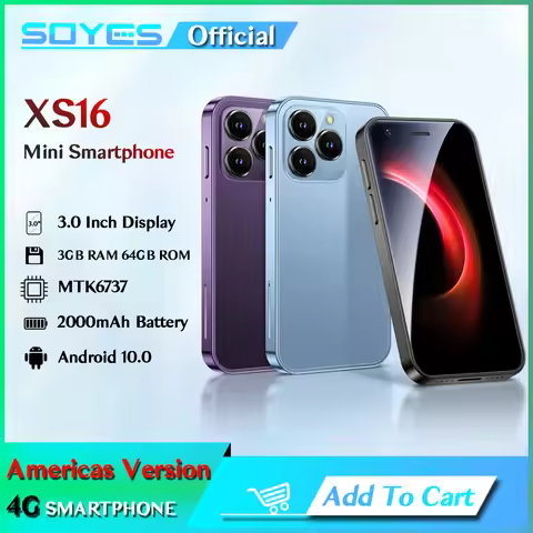 SOYES XS16 Americas Version 4G Network 3.0" Mini Smartphone 3GB RAM 64GB ROM Android 10.0 WIFI Bluet