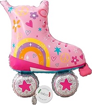 Foil Balloon XXL Roller Skates Pink, Helium Balloon Children's Birthday Decoration, Balloon Girl Bir