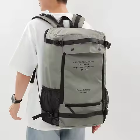 Men's Sports Weekend Travel Fitness Backpack, 60 Liter Women's Fitness Bag, Outdoor Hiking Backpack