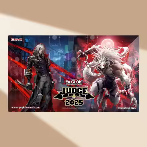 600x350mm Yu-Gi-Oh! K9-00 Lupis Vs K9-EX Werewolf JUDGE 2025 Playmat 2mmNoSeamEdge Single Player Bat